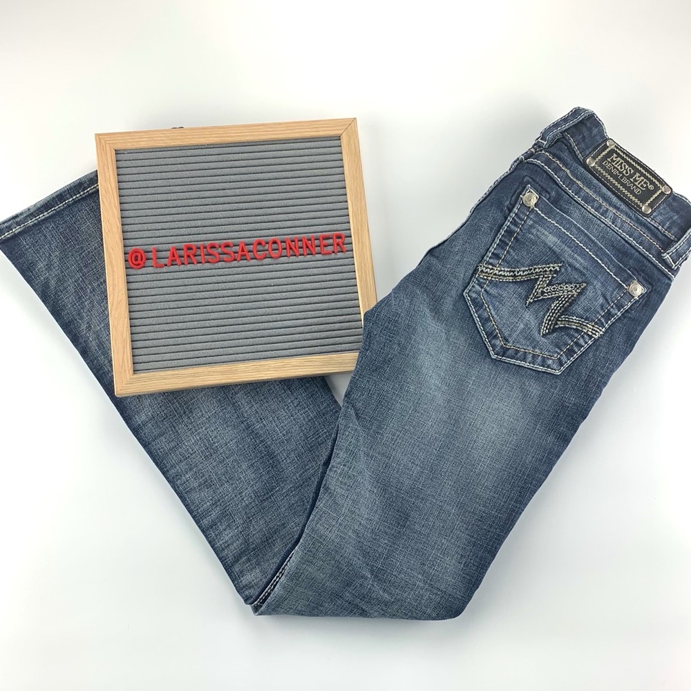Miss Me Bootcut Embellished Jeans JD1103BV Size 26